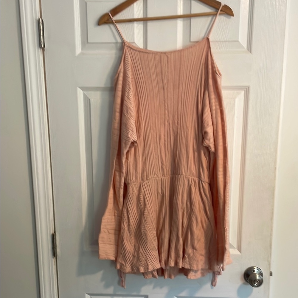 Free people Peach Off-Shoulder Dress